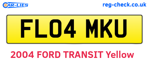 FL04MKU are the vehicle registration plates.
