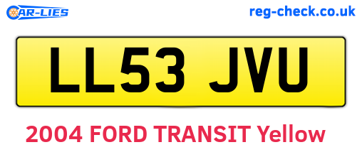 LL53JVU are the vehicle registration plates.