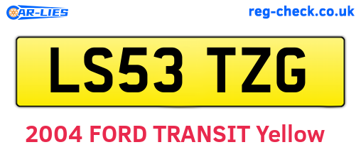 LS53TZG are the vehicle registration plates.