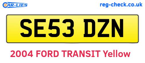 SE53DZN are the vehicle registration plates.