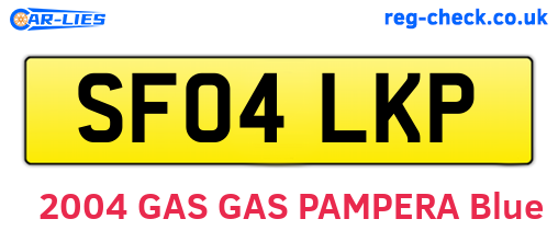 SF04LKP are the vehicle registration plates.