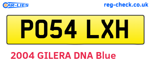 PO54LXH are the vehicle registration plates.