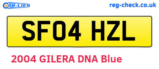 SF04HZL are the vehicle registration plates.