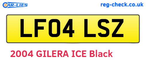 LF04LSZ are the vehicle registration plates.