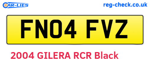 FN04FVZ are the vehicle registration plates.