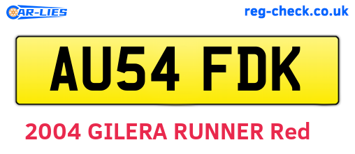 AU54FDK are the vehicle registration plates.