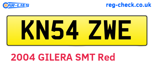 KN54ZWE are the vehicle registration plates.