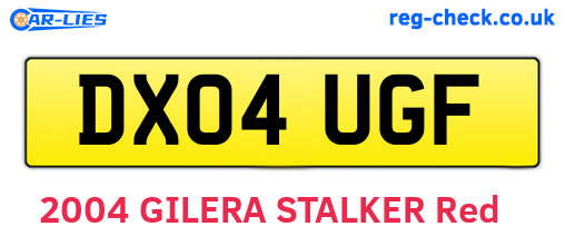 DX04UGF are the vehicle registration plates.