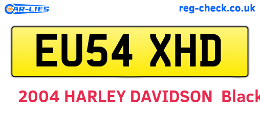 EU54XHD are the vehicle registration plates.