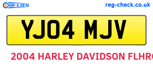 YJ04MJV are the vehicle registration plates.