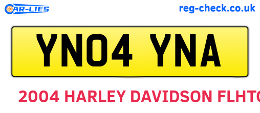 YN04YNA are the vehicle registration plates.