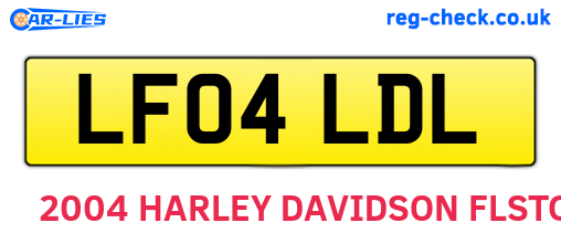 LF04LDL are the vehicle registration plates.