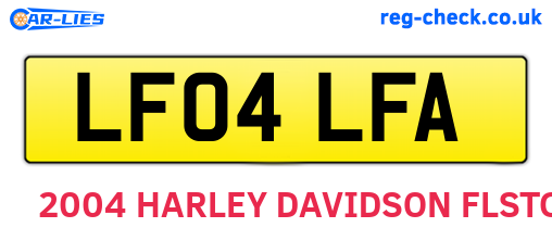 LF04LFA are the vehicle registration plates.
