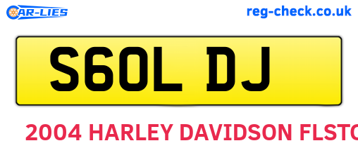 S60LDJ are the vehicle registration plates.