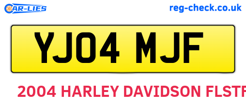YJ04MJF are the vehicle registration plates.