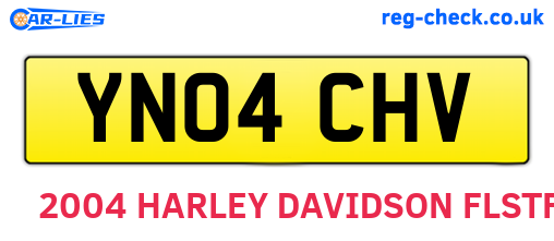 YN04CHV are the vehicle registration plates.