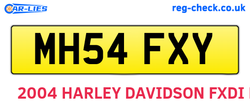MH54FXY are the vehicle registration plates.