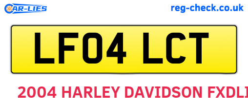LF04LCT are the vehicle registration plates.