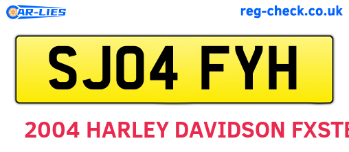 SJ04FYH are the vehicle registration plates.