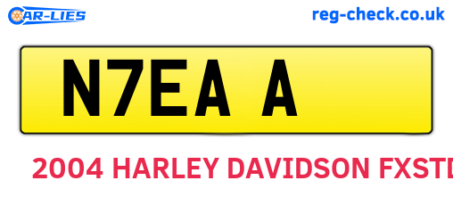 N7EAA are the vehicle registration plates.