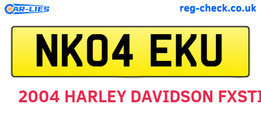 NK04EKU are the vehicle registration plates.