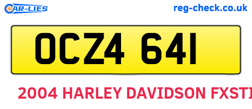 OCZ4641 are the vehicle registration plates.