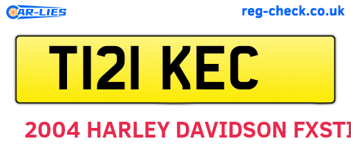 T121KEC are the vehicle registration plates.