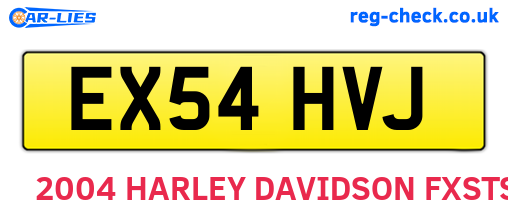 EX54HVJ are the vehicle registration plates.