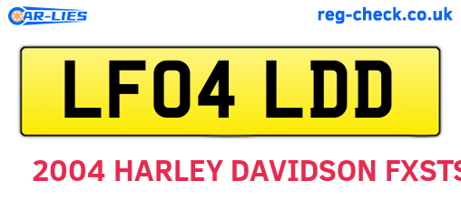 LF04LDD are the vehicle registration plates.