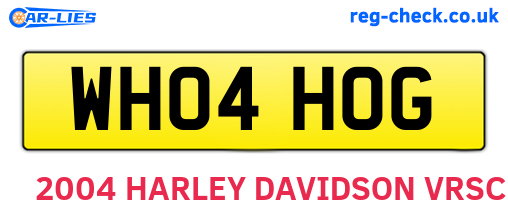 WH04HOG are the vehicle registration plates.