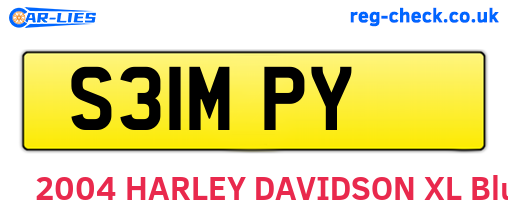 S31MPY are the vehicle registration plates.