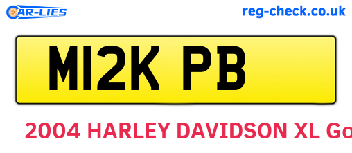 M12KPB are the vehicle registration plates.