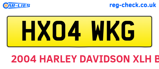 HX04WKG are the vehicle registration plates.