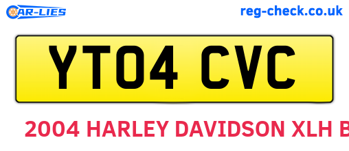 YT04CVC are the vehicle registration plates.