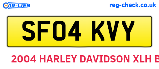 SF04KVY are the vehicle registration plates.