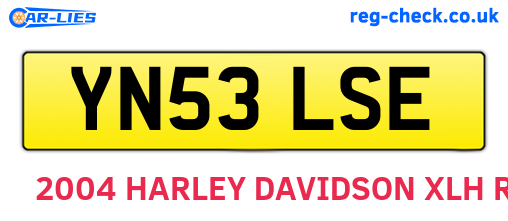 YN53LSE are the vehicle registration plates.