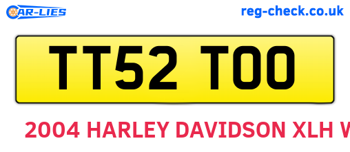 TT52TOO are the vehicle registration plates.