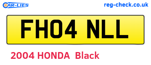 FH04NLL are the vehicle registration plates.