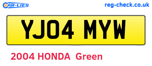 YJ04MYW are the vehicle registration plates.