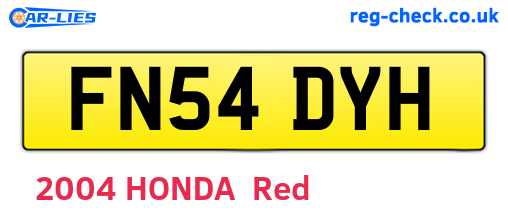 FN54DYH are the vehicle registration plates.