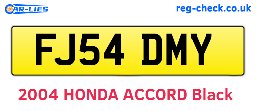 FJ54DMY are the vehicle registration plates.