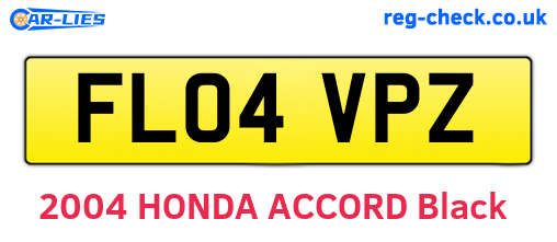 FL04VPZ are the vehicle registration plates.