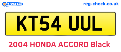 KT54UUL are the vehicle registration plates.