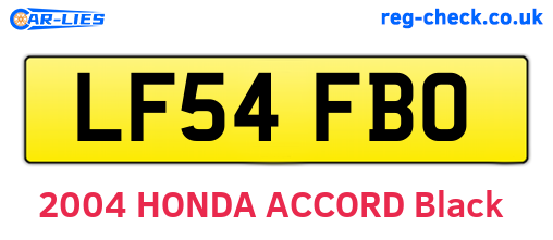 LF54FBO are the vehicle registration plates.