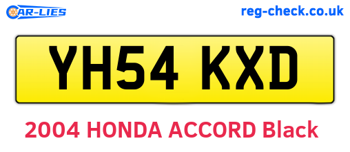 YH54KXD are the vehicle registration plates.