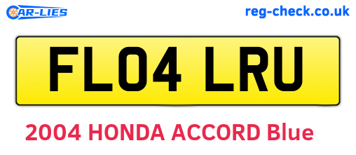 FL04LRU are the vehicle registration plates.