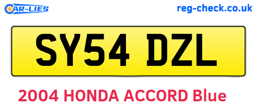 SY54DZL are the vehicle registration plates.