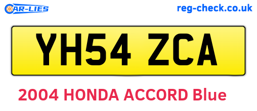 YH54ZCA are the vehicle registration plates.