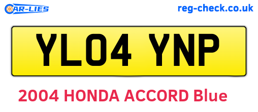 YL04YNP are the vehicle registration plates.