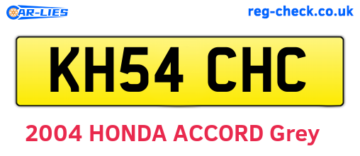 KH54CHC are the vehicle registration plates.